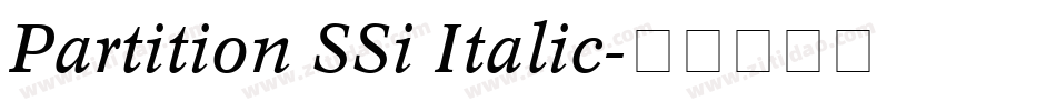 Partition SSi Italic字体转换